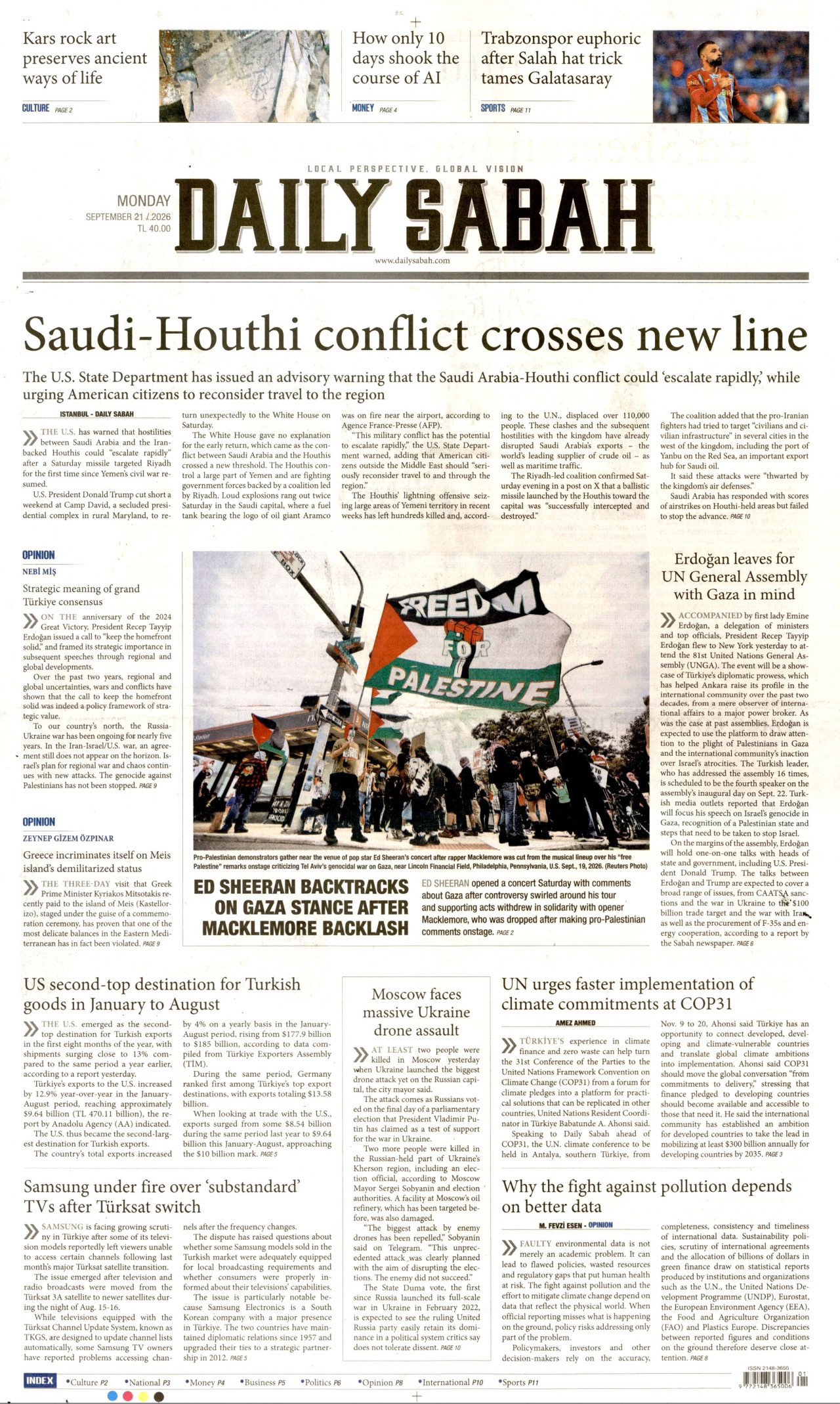 Daily Sabah Gazetesi gazetesi manşeti